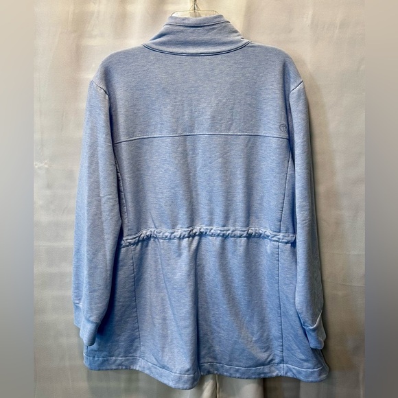 T by Talbots Soft Blue Zip Up Sweatshirt Fleece Jacket Size 2X - Picture 6 of 6